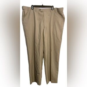 Roundtree & Yorke Brown Houndstooth Trousers